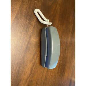 Vintage Unisonic Blue Mid Century Modern Slim Line Push Button  Telephone